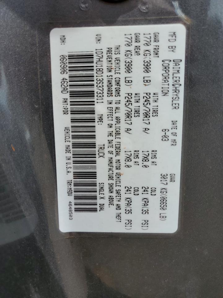 1D7HU18D13S373311 2003 Dodge Ram 1500 St