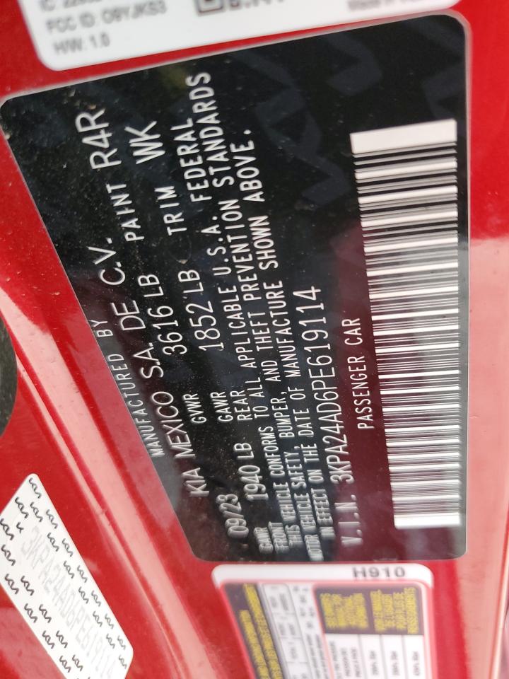 3KPA24AD6PE619114 2023 Kia Rio Lx