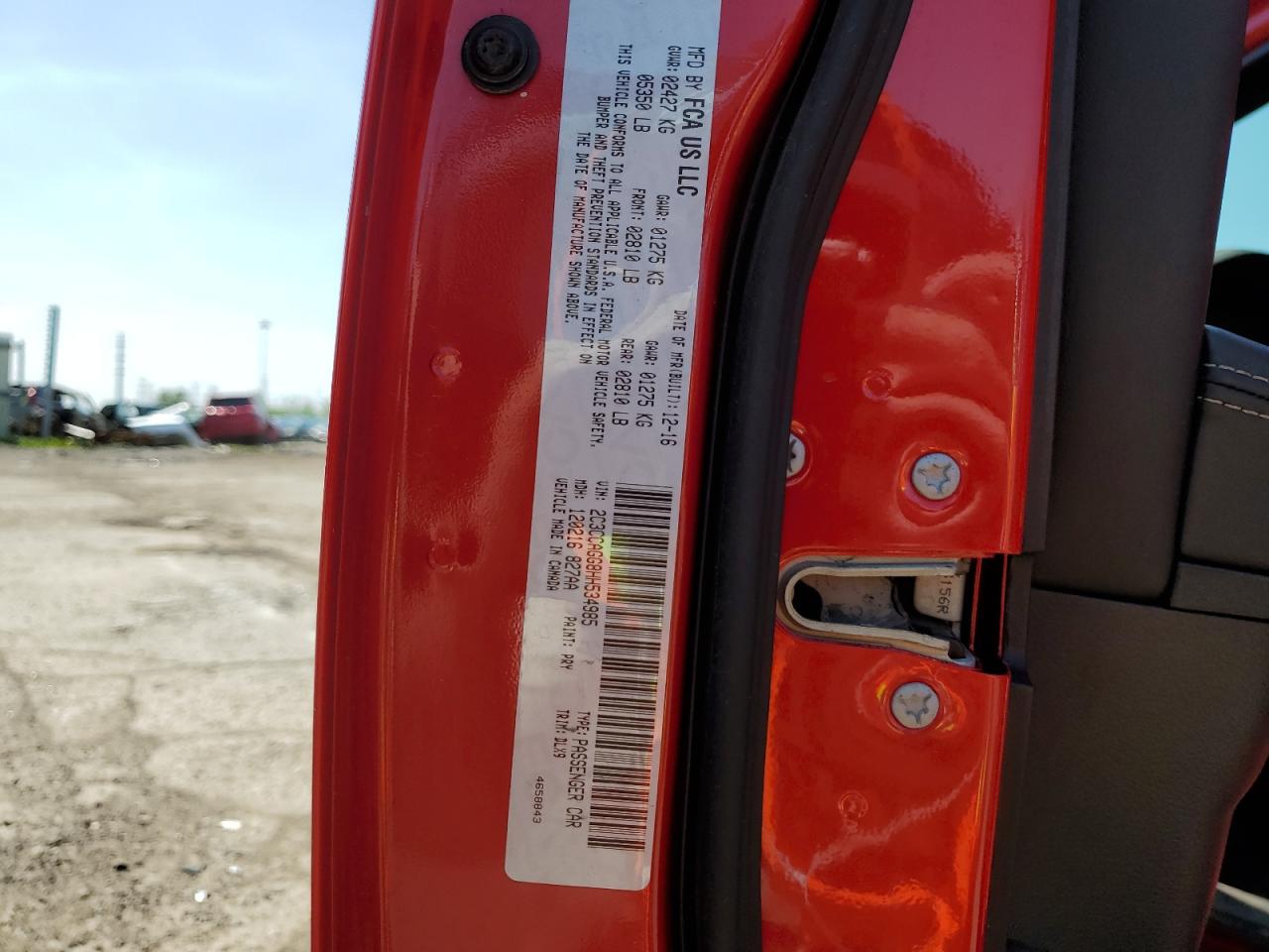 2C3CCAGG8HH534985 2017 Chrysler 300 S