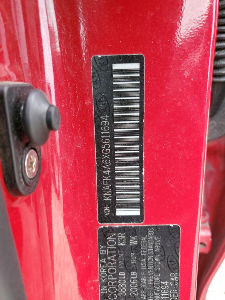 KNAFK4A6XG5611694 2016 Kia Forte Lx