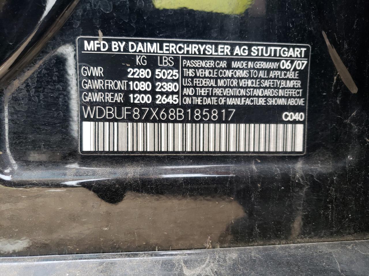 WDBUF87X68B185817 2008 Mercedes-Benz E 350 4Matic