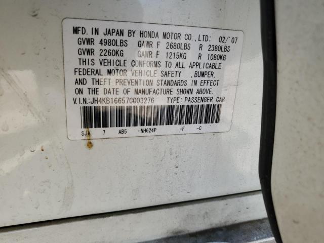 2007 Acura Rl VIN: JH4KB16657C003276 Lot: 53260594