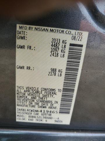 2022 NISSAN ALTIMA 4D 1N4BL4CW1NN419465