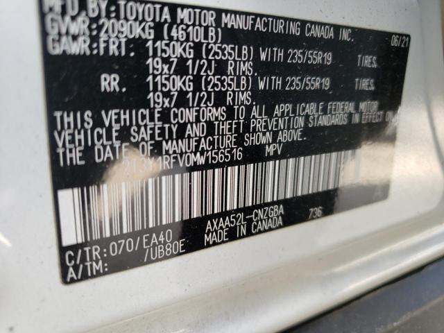 2021 TOYOTA RAV4 LIMIT - 2T3Y1RFV0MW156516