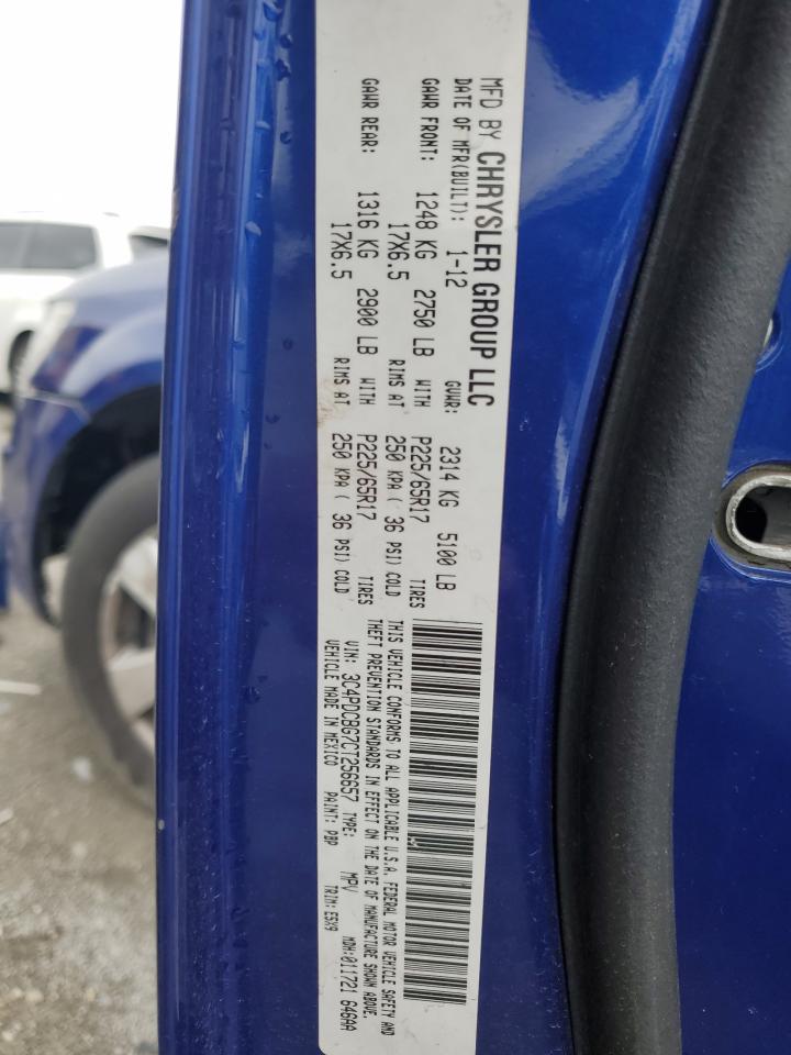 3C4PDCBG7CT256657 2012 Dodge Journey Sxt