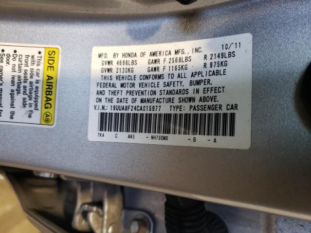 2012 Acura Tl VIN: 19UUA8F24CA015977 Lot: 52856864