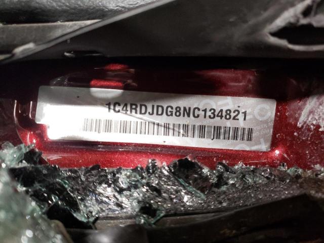 2022 Dodge Durango Gt VIN: 1C4RDJDG8NC134821 Lot: 55015064