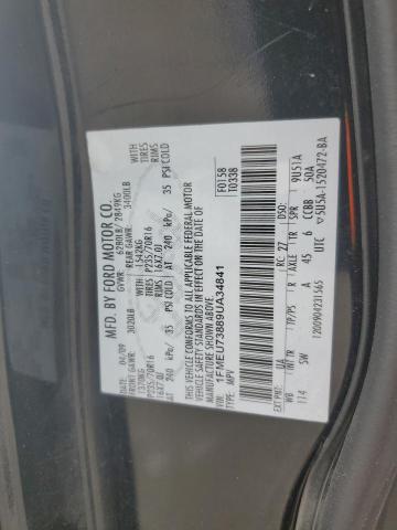 2009 Ford Explorer Xlt VIN: 1FMEU73889UA34841 Lot: 52712434