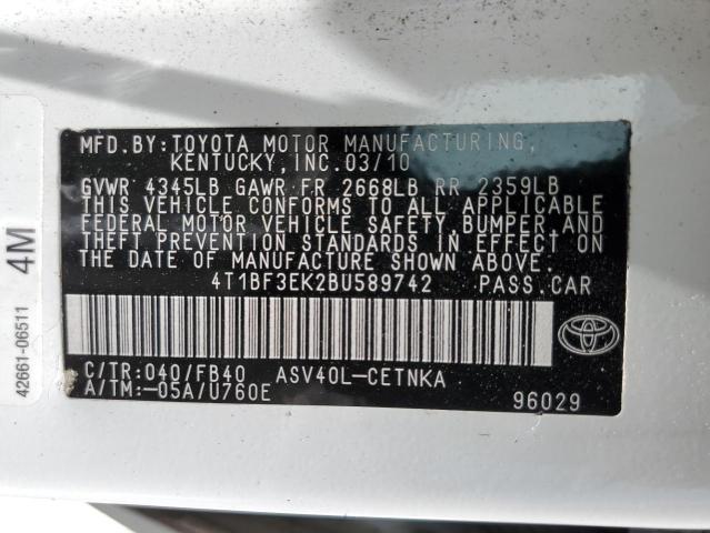 4T1BF3EK2BU589742 2011 Toyota Camry Base