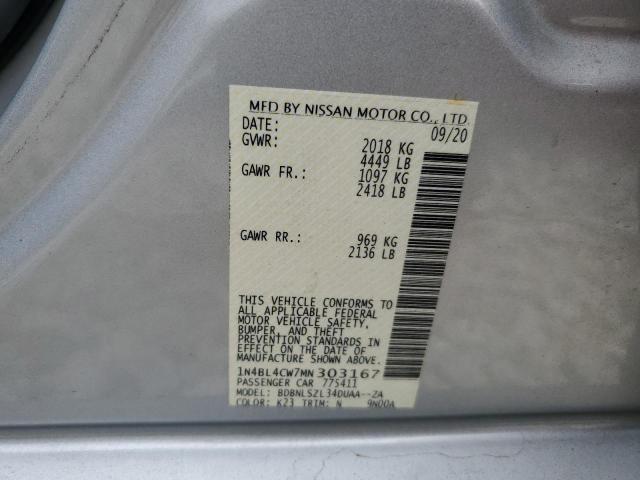 1N4BL4CW7MN303167 Nissan Altima SR 12