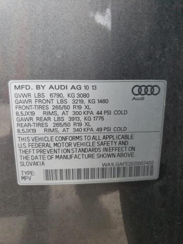 2014 Audi Q7 Premium Plus VIN: WA1LGAFE2ED007432 Lot: 56237154