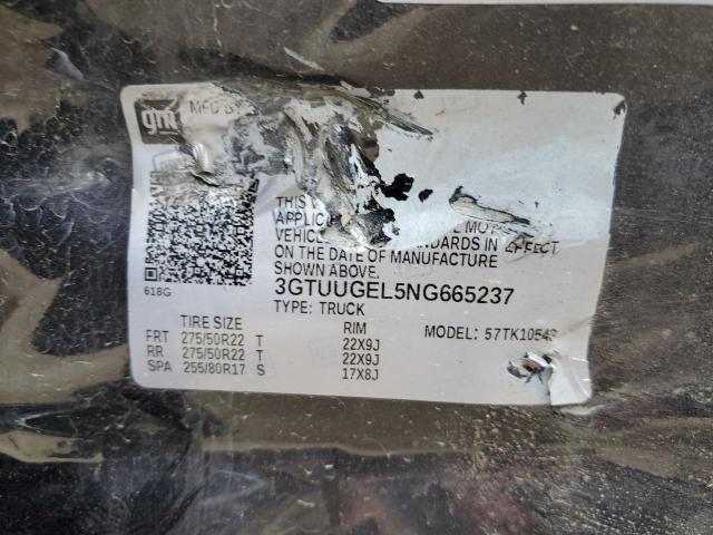 2022 GMC SIERRA K15 - 3GTUUGEL5NG665237