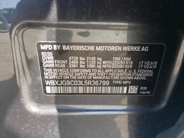 WBXJG9C03L5R36799 BMW X1 XDRIVE2 12