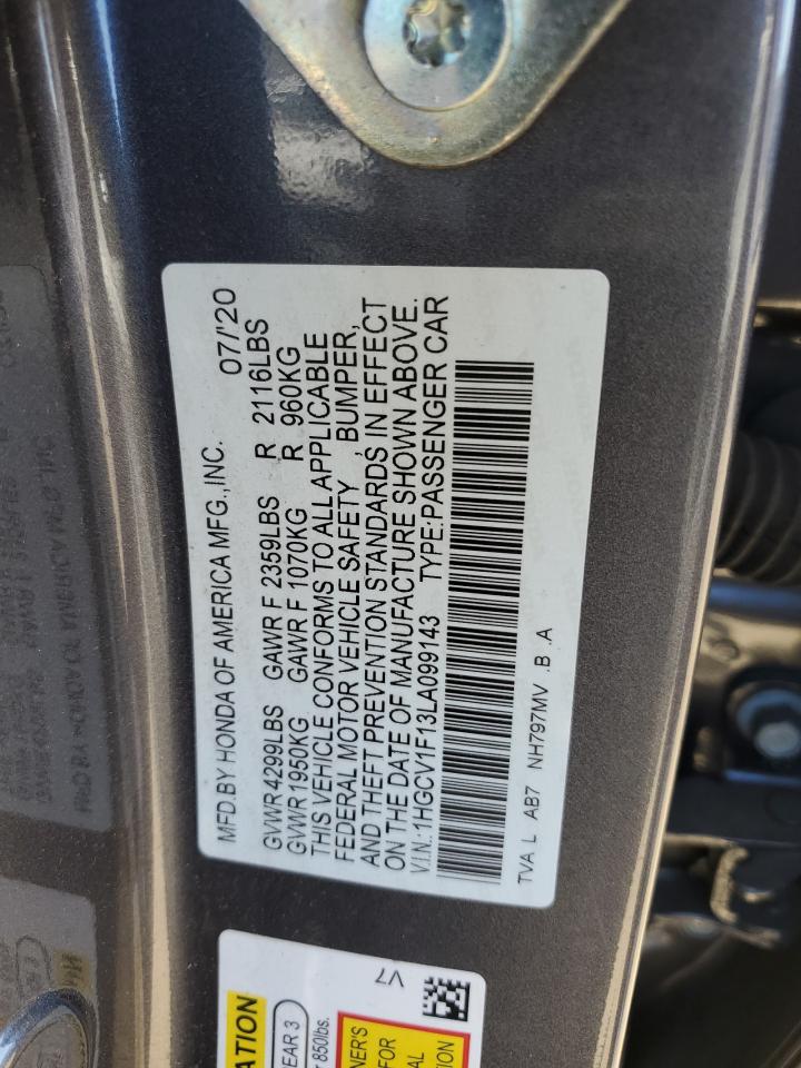 1HGCV1F13LA099143 2020 Honda Accord Lx