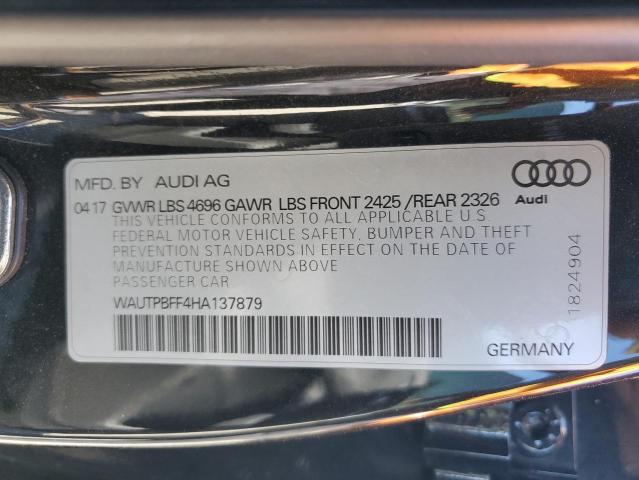 2017 Audi A3 E-Tron Premium Plus VIN: WAUTPBFF4HA137879 Lot: 54083214