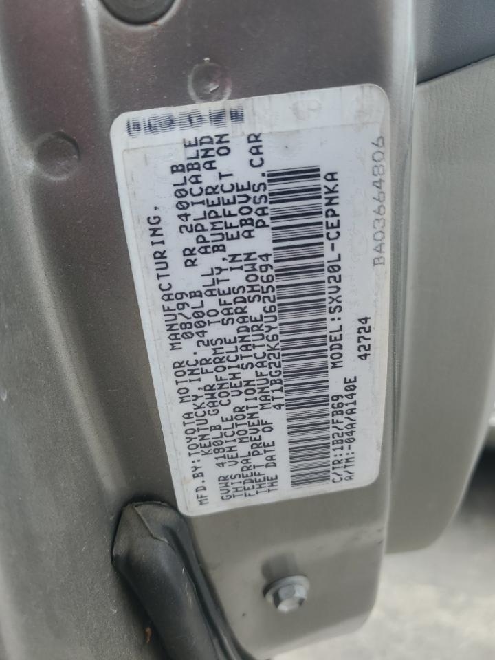 4T1BG22K6YU625694 2000 Toyota Camry Ce