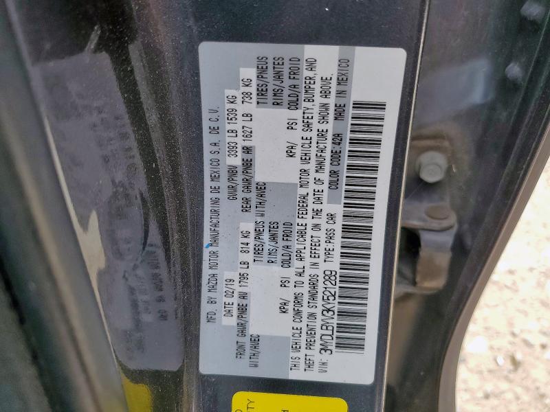 2019 TOYOTA YARIS L 3MYDLBYV3KY521289