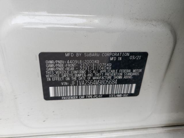 2021 SUBARU WRX STI JF1VA2S64M9805684