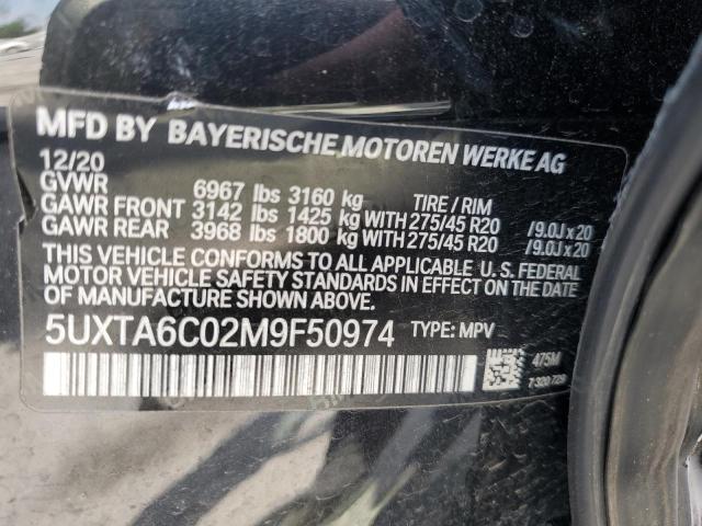 2021 BMW X5 XDRIVE4 - 5UXTA6C02M9F50974