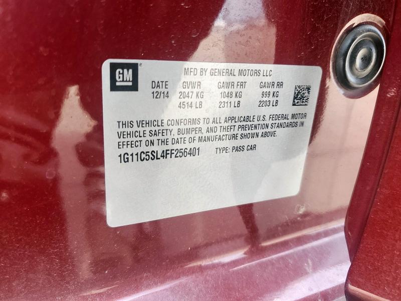 2015 CHEVROLET MALIBU 1LT 1G11C5SL4FF256401
