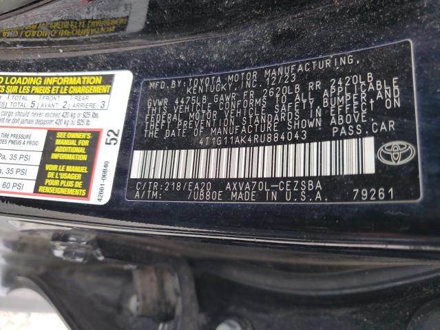 2024 TOYOTA CAMRY SE N - 4T1G11AK4RU884043
