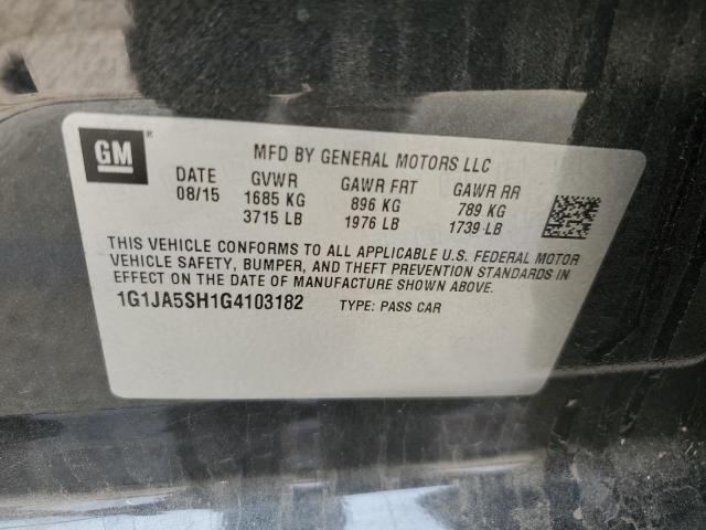 2016 CHEVROLET SONIC LS - 1G1JA5SH1G4103182