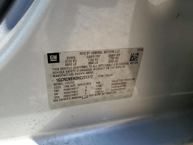 2017 CHEVROLET SILVERADO - 1GCRCNEH0HZ201317