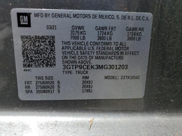 2021 GMC SIERRA K15 - 3GTP9CEK3MG301203