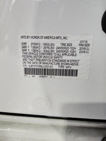 2020 ACURA MDX SPORT 5J8YD7H56LL000153