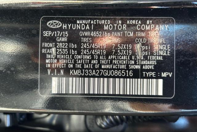 2016 HYUNDAI TUCSON LIM - KM8J33A27GU086516
