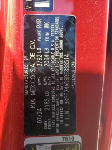 2024 KIA FORTE LX - 3KPF24AD6RE833514