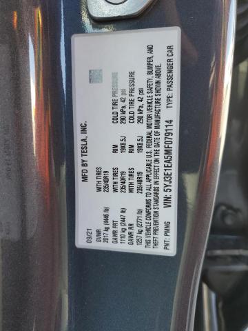 2021 TESLA MODEL 3 5YJ3E1EA5MF079114