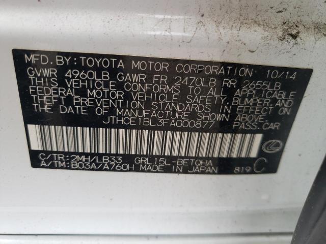 2015 LEXUS GS 350 JTHCE1BL3FA000877