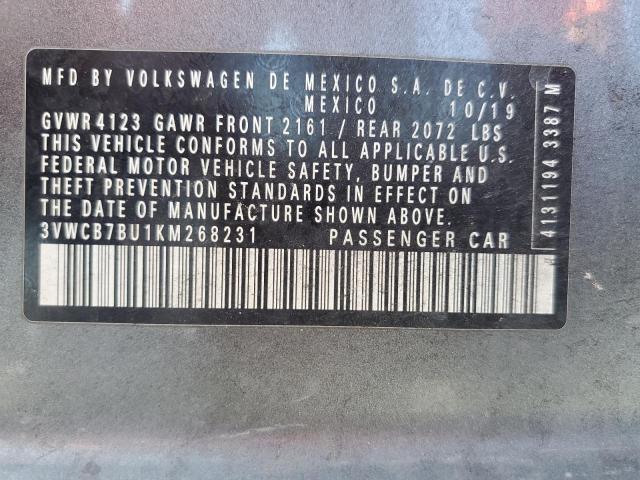 2019 VOLKSWAGEN JETTA S 3VWCB7BU1KM268231