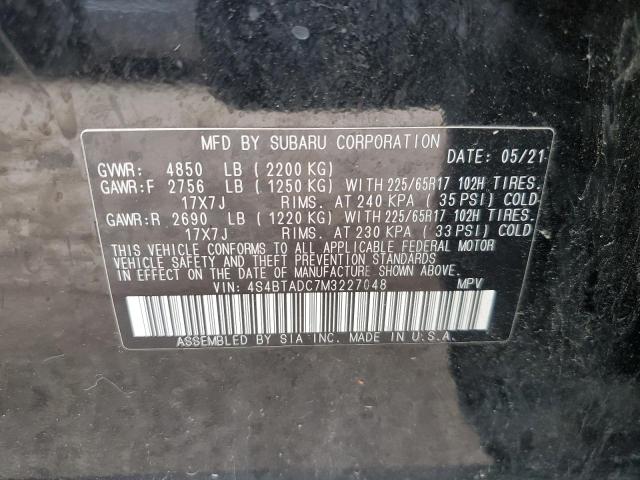 2021 SUBARU OUTBACK PR - 4S4BTADC7M3227048