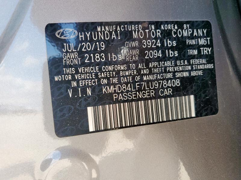 2020 HYUNDAI ELANTRA SE - KMHD84LF7LU978408