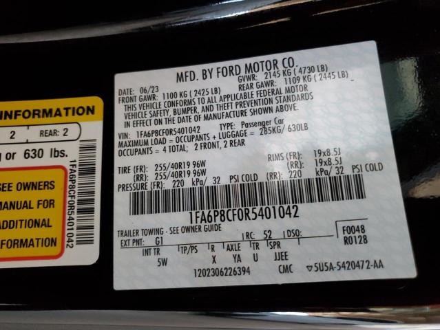 2024 FORD MUSTANG GT - 1FA6P8CF0R5401042