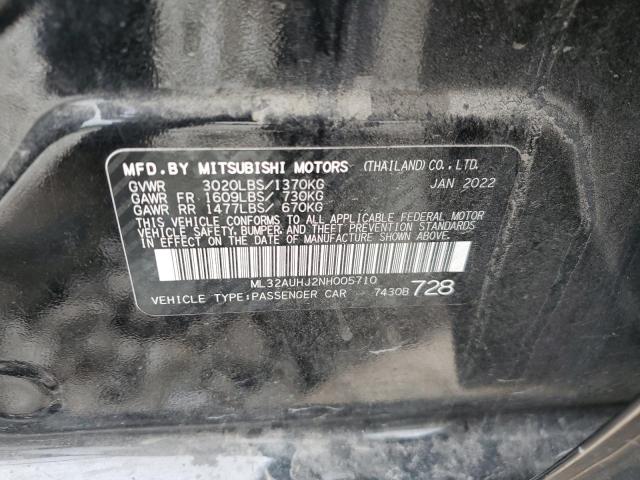 2022 MITSUBISHI MIRAGE ES - ML32AUHJ2NH005710