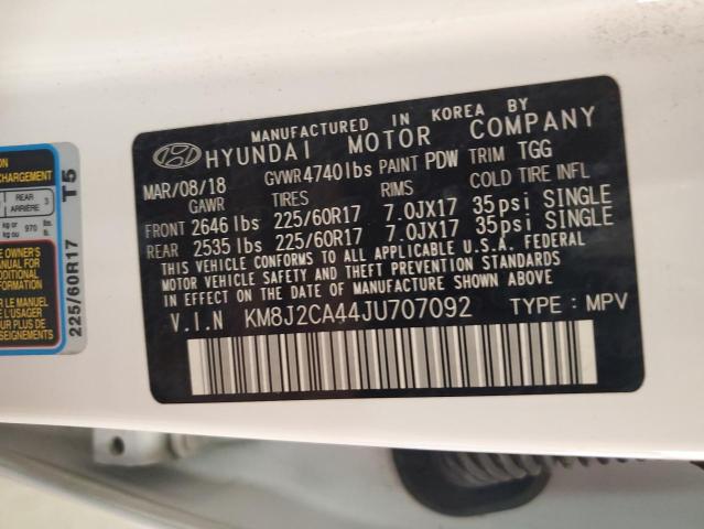 2018 HYUNDAI TUCSON SE - KM8J2CA44JU707092