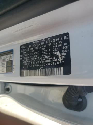 2019 KIA SORENTO L - 5XYPG4A33KG538067