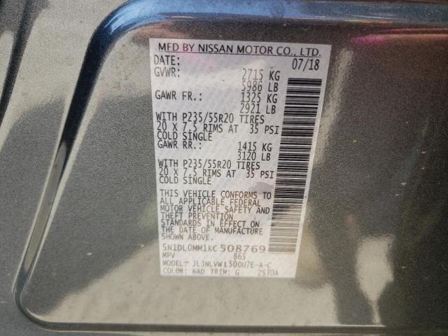 2019 INFINITI QX60 LUXE 5N1DL0MM1KC508769