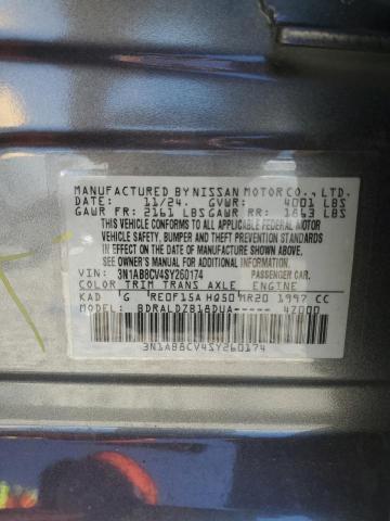 2025 NISSAN SENTRA SV 3N1AB8CV4SY260174
