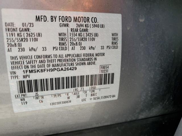2023 FORD EXPLORER L - 1FMSK8FH9PGA26429