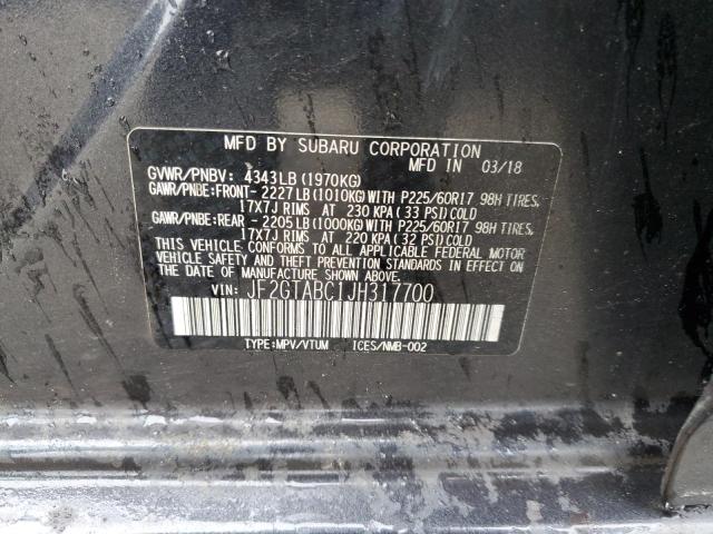 2018 SUBARU CROSSTREK - JF2GTABC1JH317700