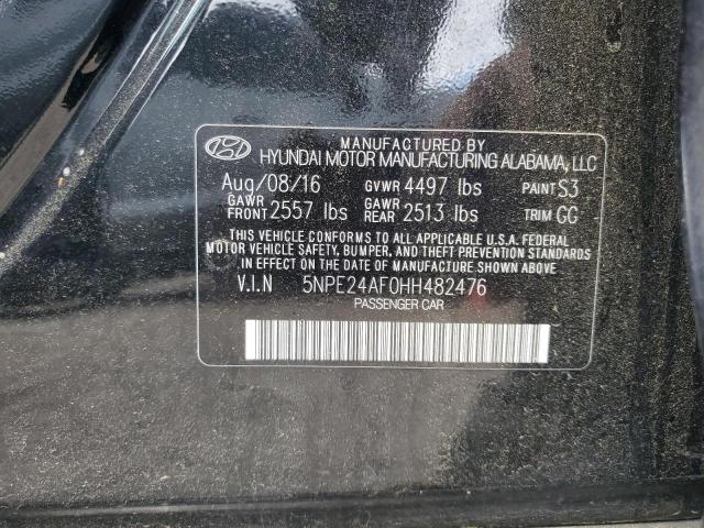 2017 HYUNDAI SONATA SE - 5NPE24AF0HH482476