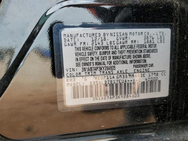 2019 NISSAN SENTRA S - 3N1AB7AP3KY284805