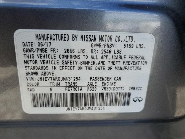 2018 INFINITI Q50 LUXE JN1EV7AR0JM431254