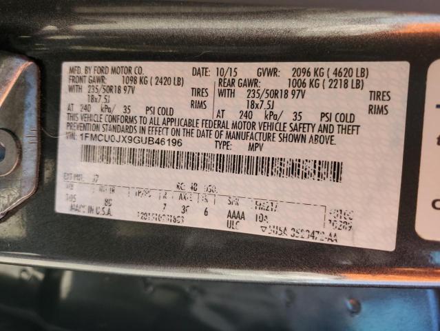 2016 FORD ESCAPE TITANIUM 1FMCU0JX9GUB46196
