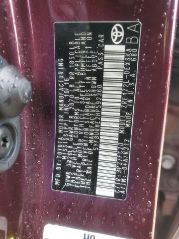 2017 TOYOTA COROLLA L - 5YFBURHE2HP592360