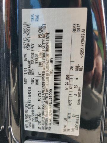 2015 LINCOLN MKC 5LMTJ2AH4FUJ26009